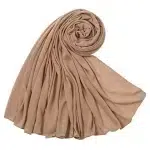 classic jersey hijabs in light brown