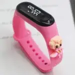 Pink waterproof LED digital watch for girls