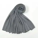 Lightweight jersey hijab folded on white background