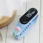 blue kids digital watch with stopwatch and alarm