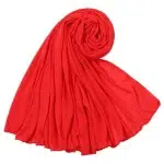 Soft Coral Red jersey hijab scarf – stretch cotton