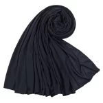 Soft Cotton Jersey Hijab Scarf in Dark Gunmetal